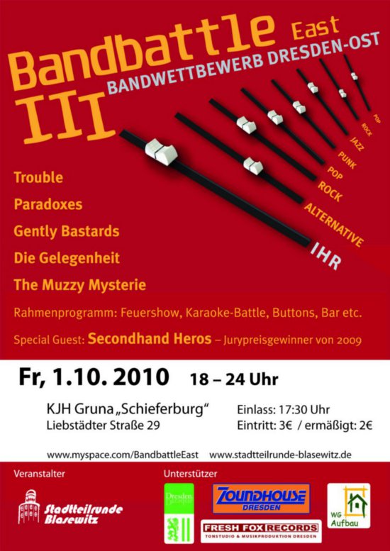 3. Schüler- und Jugendbandwettbewerb Dresden-Ost