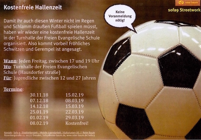 Kostenfreie Hallenzeiten Winter 2018/2019
