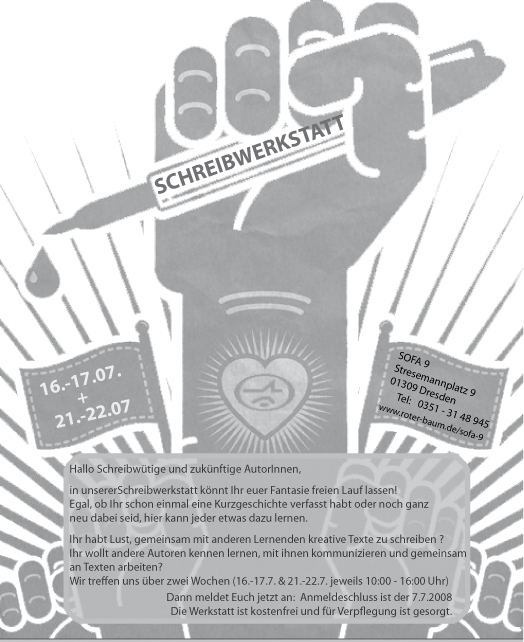 Schreibwerkstatt Sommer 2008